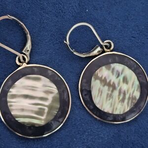 Versitile Round Silver Disc Dangle Earrings